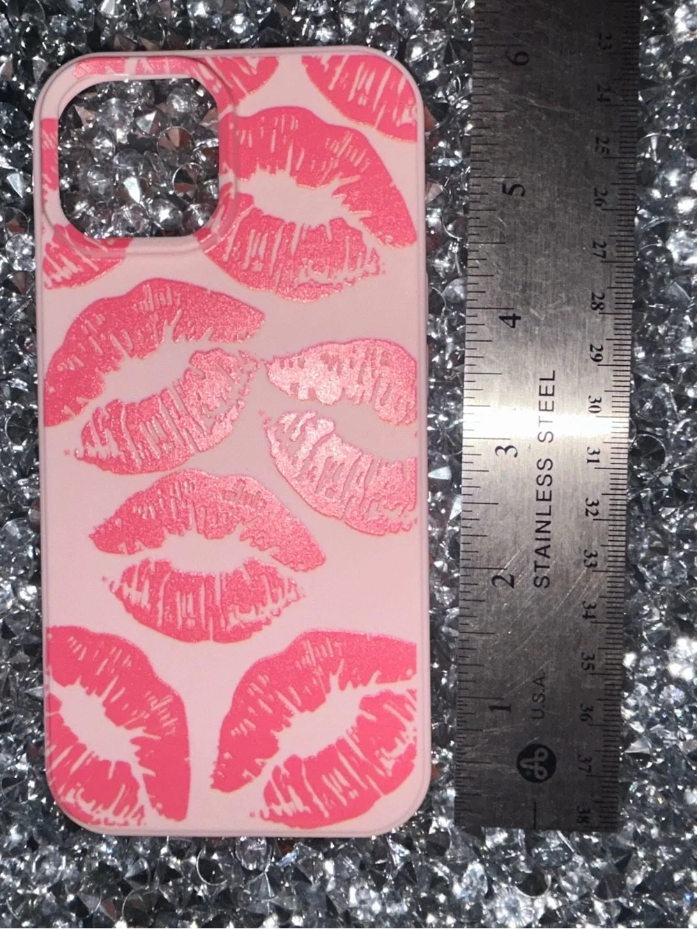 Pink Lip Print Phone Case - Women Accessories